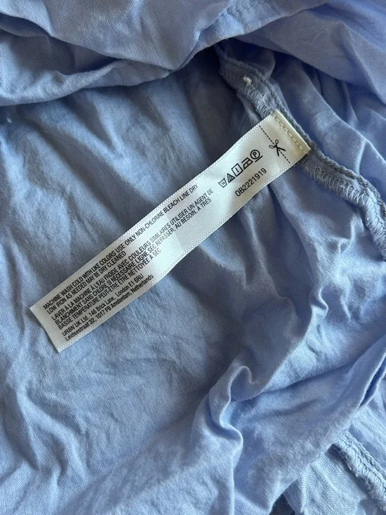 Free People Light Blue Darcy Ruffled Mini Dress - M - Picture 6 of 12